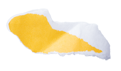 Ripped yellow paper png sticker, transparent background