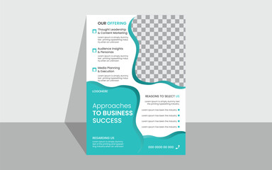 Creative modern business flyer.a4 size design. Simple design, creative and clean flyer template. Horizontal mockup. Nice layout, For professional business.