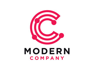 Letter C Minimalism logo design.