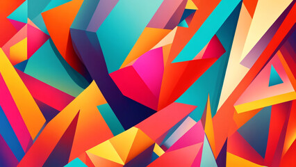 Seamless colorful geometric pattern with triangles and diamonds for wallpapers and decoration