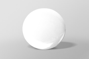 Round pin mockup png on gray background