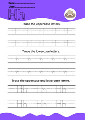 Fototapeta premium HAND DRAWN LETTER TRACING PRACTICE A-Z