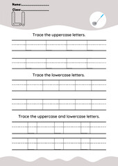HAND DRAWN LETTER TRACING PRACTICE A-Z