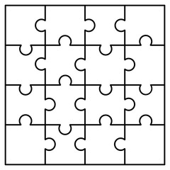 Jigsaw Frame vector