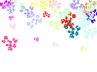 A bright and cute design with pastel colored line and plane shapes.