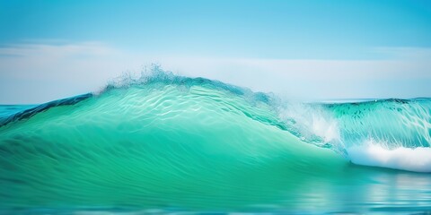 Green and blue water waves background