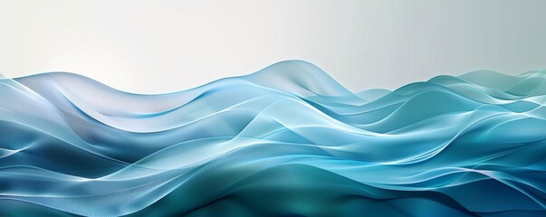 Obraz premium Abstract blue and white wave pattern background.