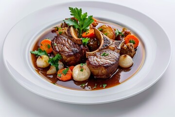 Artfully Arranged Ballymaloe Irish Stew with Juicy Lamb and Flavorful Vegetables