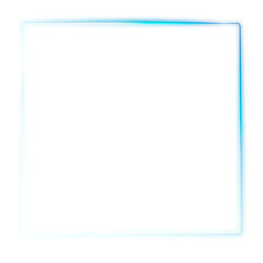 White and blue neon frame design element