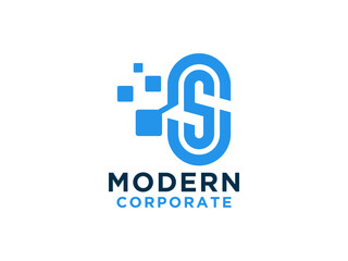 Letter S logo design template.
