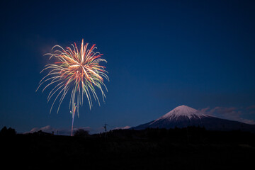 富士山と花火