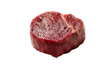 Obraz premium Raw beef steak isolated on transparent background
