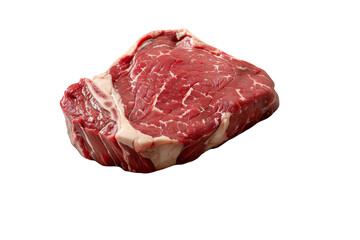Raw beef steak isolated on transparent background