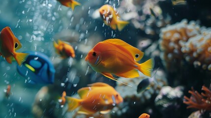 tropical fishes underwater in the sea