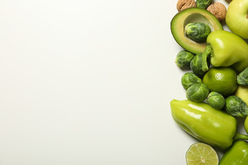 Set of fresh ripe protein vegetables, close up