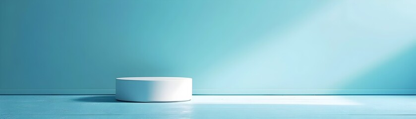 Soft Blue Backdrop with Subtle Gradient for Modern Product Presentation Concept with Copy Space