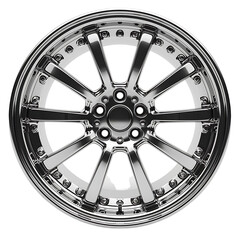 Obraz premium desighning car wheel alloy rim isolated on white background 