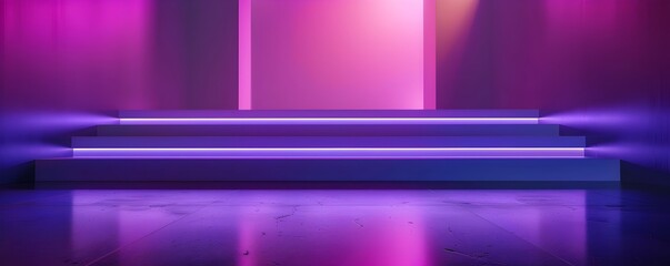 Obraz premium Gradient Purple Backdrop for Modern Product Presentation and Display Concept