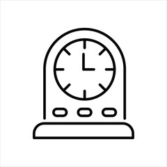 Obraz premium Table Clock vector icon