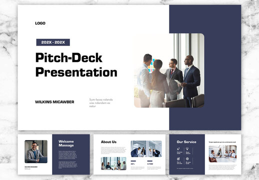 Blue Pitch Deck Presentation