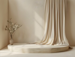 Soft Minimalist Beige Backdrop with Smooth Texture for Contemporary Product Display and Presentation