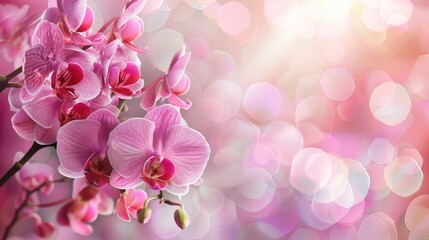 Beautiful Background Enhancing Orchid Pink Flowers