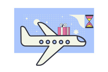 Delivery gifts by plane