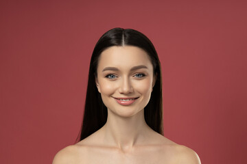 Portrait of an attractive girl. Botox injection concept