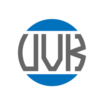 UVK letter logo design on white background. UVK creative initials circle logo concept. UVK letter design.