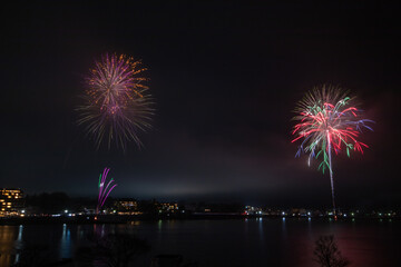 河口湖の花火
