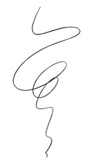 Scribble line png sticker, transparent background