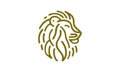 Line drawing Vector Modern Minimalist Lion Logo