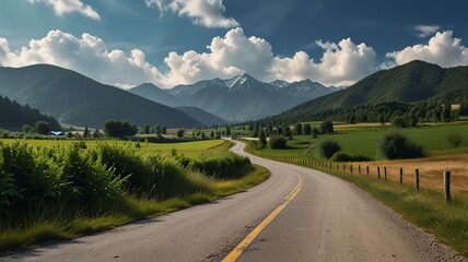 Fototapeta premium mountain road in the mountains