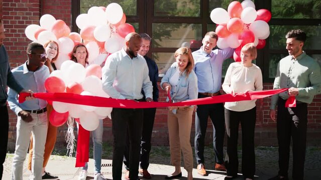 Cutting Ribbon Tape Ceremony