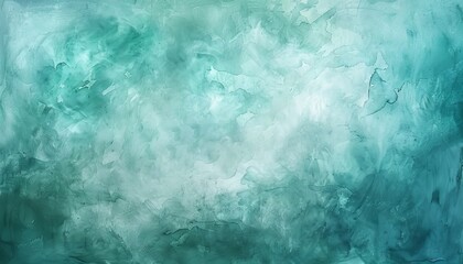 Abstract blue and green watercolor background with a cloudy and textured effect.