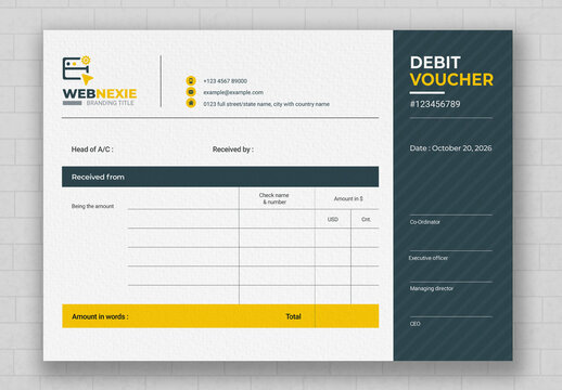 Debit Voucher Template