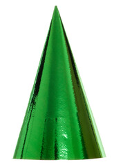 green cone birthday party hat