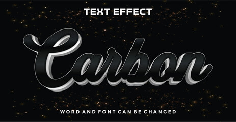 Carbon editable text effect