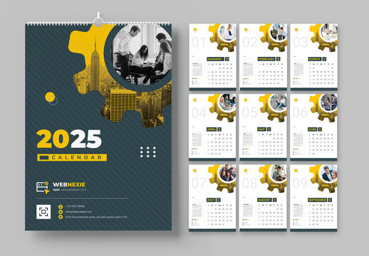 Wall Calendar Template Layout