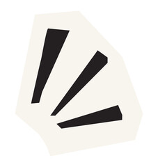 Black blink png paper cut, transparent background