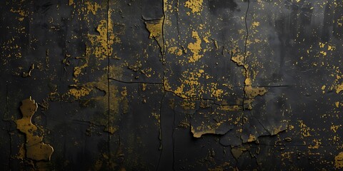Abstract Terror of Cracked Concrete, Black and Red wall texture, Gothic Cracks, Abstract Horror Background.