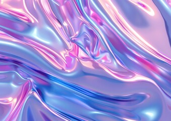 Fototapeta premium Flowing liquid abstract background in shiny blue and pink colors for beauty, art, and fashion design