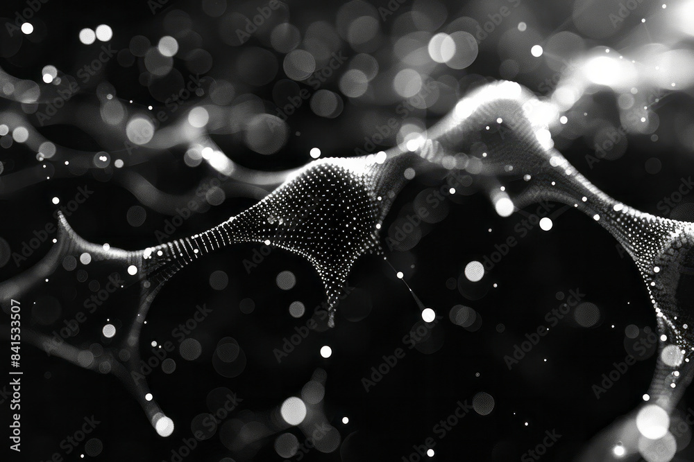 Aufkleber Digital design featuring nodes and links in a network-inspired layout,