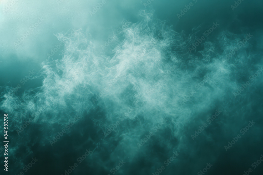 Aufkleber Gradient background transitioning from mint green to teal, creating a soothing and balanced effect for layouts,