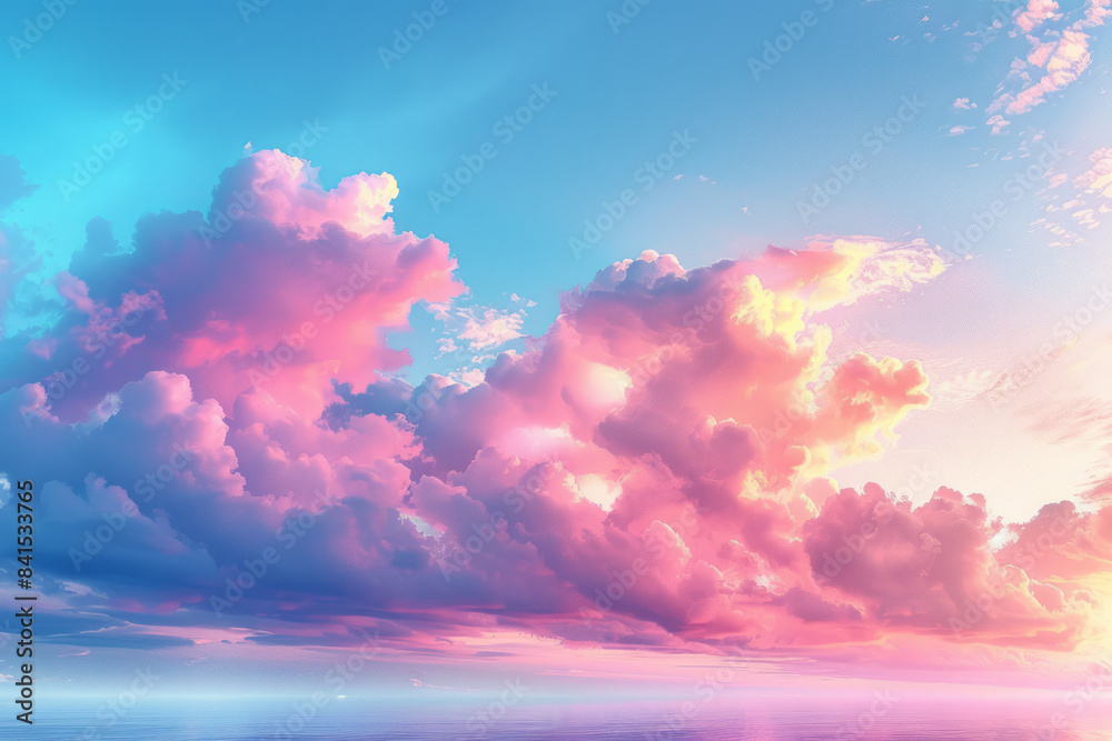 Poster soft gradient blending from lavender to pastel blue, perfect for calm and harmonious banner backgrou