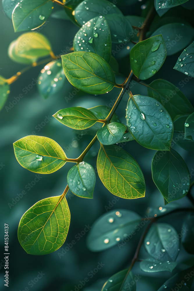 Aufkleber Gradient background transitioning from light green to soft blue, creating a soothing and balanced effect for layouts,