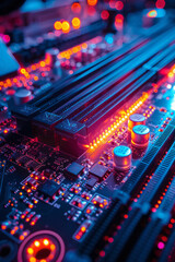 Illustration showing the connection of power supply cables to the motherboard,
