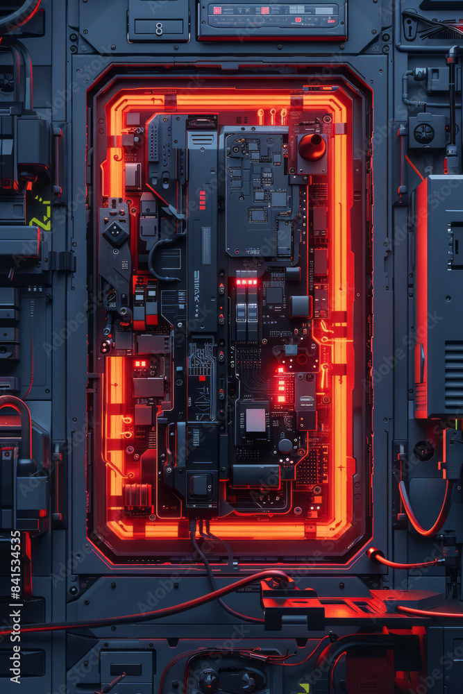 Poster illustration of installing a solid-state drive into an expansion slot,