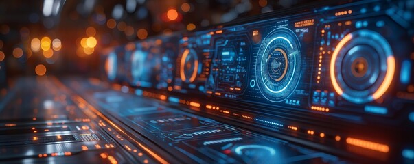 Advanced holographic control panel display