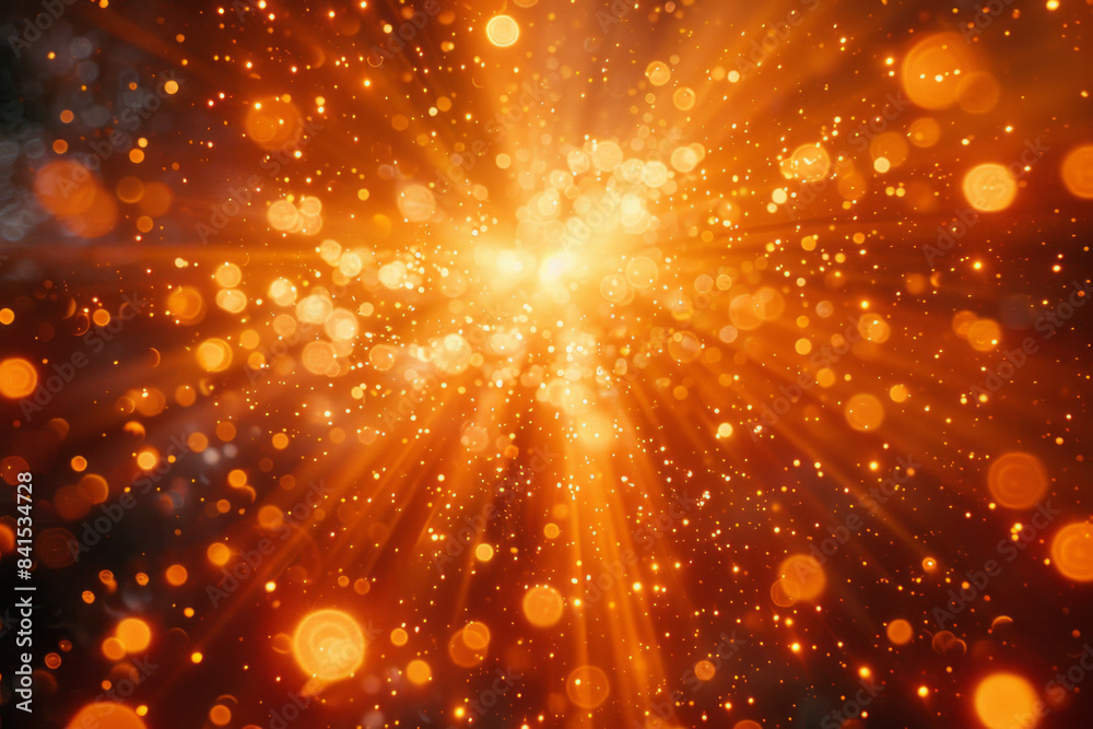 Aufkleber vibrant abstract illumination with an explosive burst of light in warm tones,